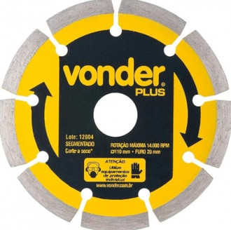 Disco Vonder Diamantado Segmentado Plus 110mm