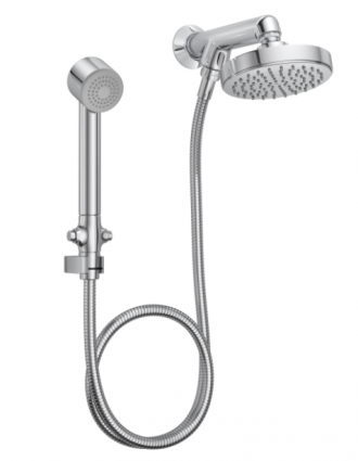 Ducha deca flex plus tubo redondo com desviador cromado