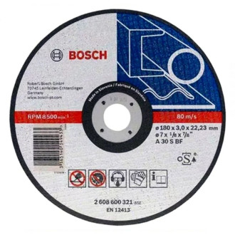 Disco de Corte Metal 7" 180mm Bosch