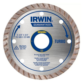 Disco de Corte Diamantado Turbo 4.3/8" Irwin 