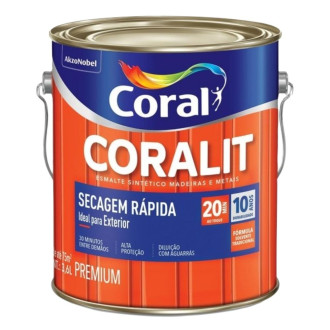 Esmalte Coralit Branco Secagem Rápida 3.6L Coral 
