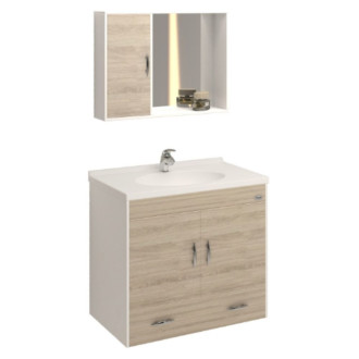 GABINETE BANHEIRO KIT AVANT 54X61CM BRANCO/DELICATO POLICLASS