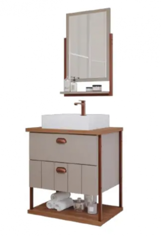 Gabinete mgm uni 60cm  CAPPUCCINO/FREIJO