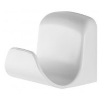 Gancho para Banheiro Plástico Fixo Branco Primafer