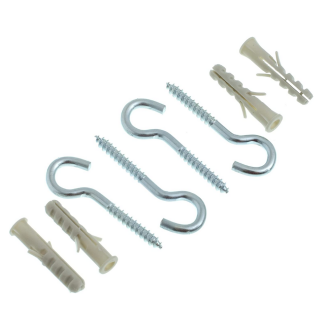 Gancho Zincado com Bucha de Nylon com Anel 5mm com 4 unidades Bemfixa