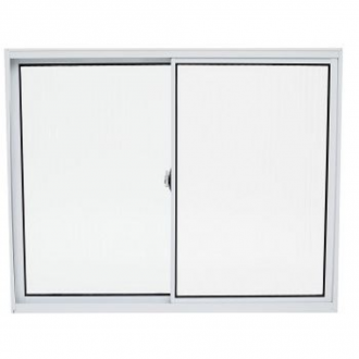 Janela de correr 2 folhas vidro liso 100x120 cm branco Quality