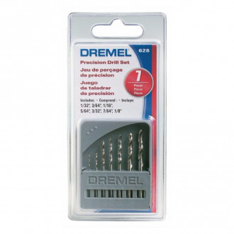 Jogo de Brocas Aço Rápido Com 7 Peças Para Micro Retífica 628 Dremel