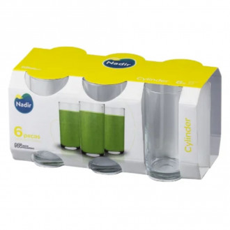 Jogo de Copos Cylinder Long Drink 6UN 300ML Nadir