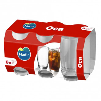 Jogo de Copo Oca Long Drink 6UN 300ML Nadir