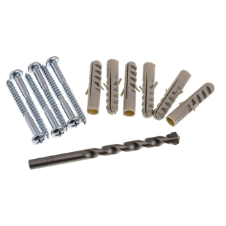Kit prático Concreto com Buchas, Parafuos e Brocas de 10mm Bemfixa