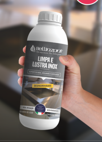 Belilinzone limpa e lustra inox 500ML