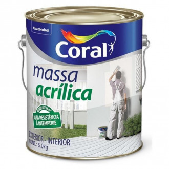 Massa Acrílica Branco 6.0KG Coral 