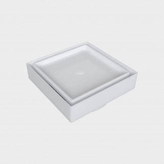 Ralo de Plástico LGMAIS Oculto Branco 15x15