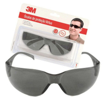 Óculos de Proteção Virtua Cinza Fumê 3M
