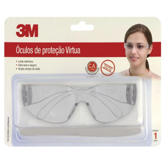 Óculos de Proteção Virtua Incolor 3M