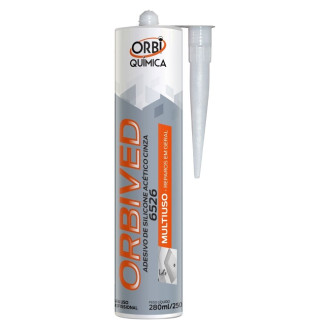 Orbived Adesivo Adesivo Silicone Acetico 250G Cinza Orbi