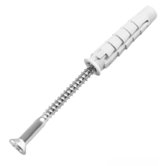 Parafuso de Fenda Phillips Cabeça Chata com Bucha Universal de 8mm 4 unidades Bemfixa
