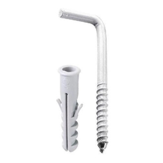 Parafuso Escápula Branca com Bucha Anel 6mm com 4 unidades Bem Fixa