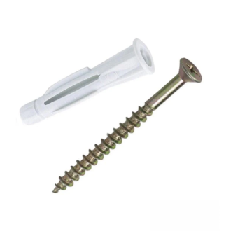Parafuso Fenda Phillips Cabeça Chata com Bucha BXB 8mm com 4 unidades Bemfixa