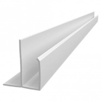 PERFIL PVC TIPO F CANTO BRANCO 6METROS DUDA