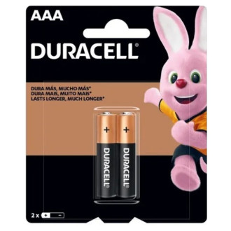 Pilha Alcalina AAA Com 02 Pilhas Duracell 