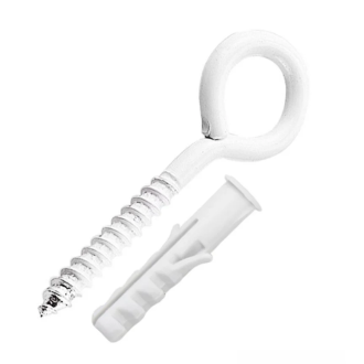 Pitão Branco com Bucha Com Anel 8mm com 4 Unidades Bemfixa