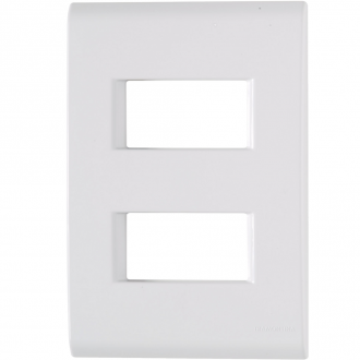 Placa liz 4X2 2 postos separados branca Tramontina