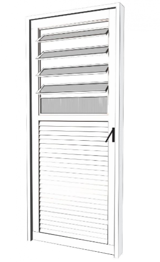 Porta quality basculante home canelado esquerdo branco 210X80 