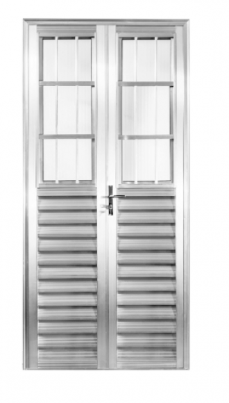 Porta quality postigo home 2 folhas lisa natural 210X100 