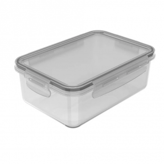 Pote Organizador De Geladeira Click Retangular 1280 ml Chumbo OU