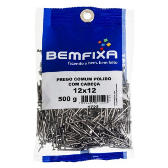 Prego Aço Com Cabeça 12X12 500G Bemfixa