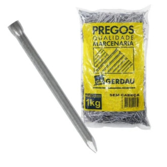 Prego Sem Cabeça 1x15 1KG Gerdau