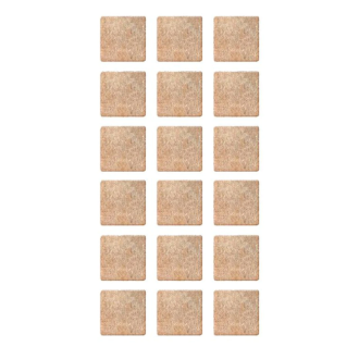 Protetor Adesivo Quadrado de Feltro Marrom 20x20mm Bemfixa