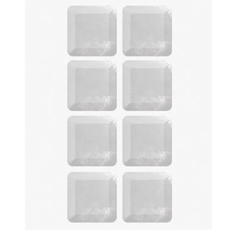 Protetor Adesivo Quadrado Em Eva Transparente 17x17mm 8 unidades Bemfixa
