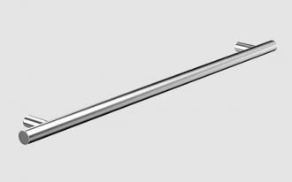 Puxador soprano dísia redondo inox escovado 320MM NIQ 