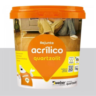 Rejunte acrílico 1kg cinza platina Quartzolit