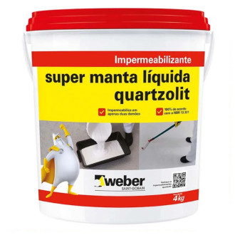 Super manta líquida 4kg branca Quartzolit