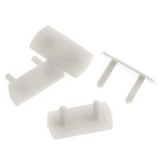 Tapa-tomada Padrão Antigo Branco com 4 unidades Bemfixa