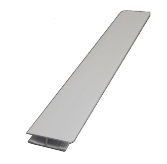 Perfil perfilplast tipo H emenda branco neve PVC 6M
