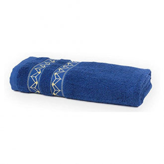 Toalha de Rosto Prata Lalique Azul Santista