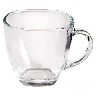  Xícara de Chá 220ml Transparente Plasvale